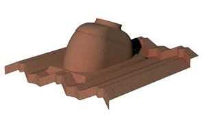 Gázkémény átvezető cserép G125